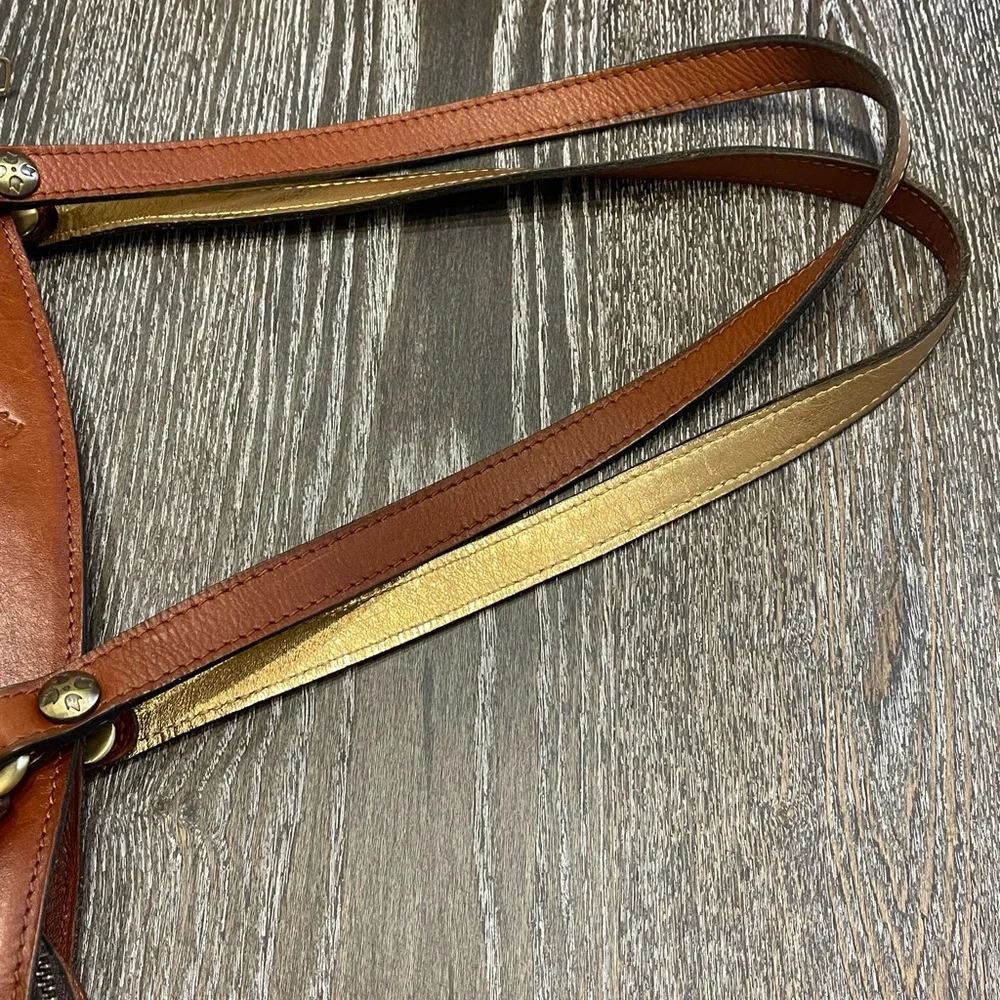 Patricia Nash Brown/Goldish Leather Handbag